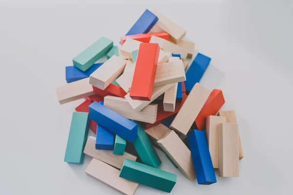 Colorful wood pieces game