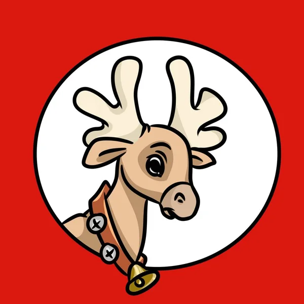 Deer Christmas emblem