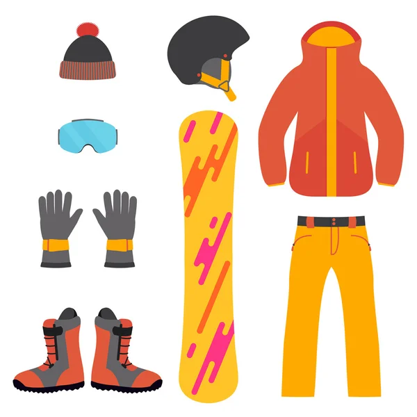 Snowboarding equipment set