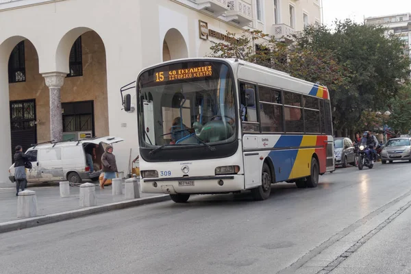 Thessaloniki mini bus public transport.