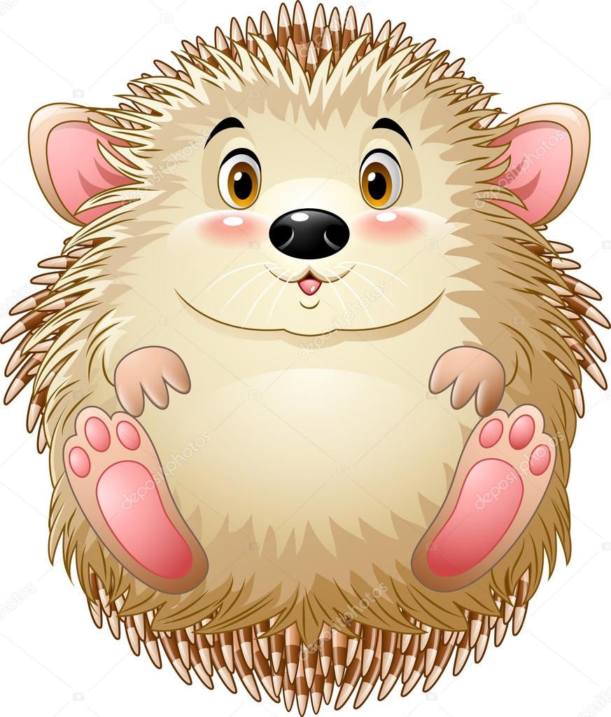 Cute Cartoon Hedgehog Clip Art
