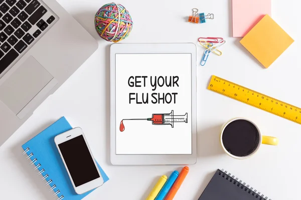 Get your flu shot  text