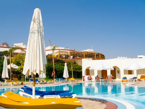 Sharm el Sheikh, Egypt - November 8, 2012: Luxury nice hotel swimming pool