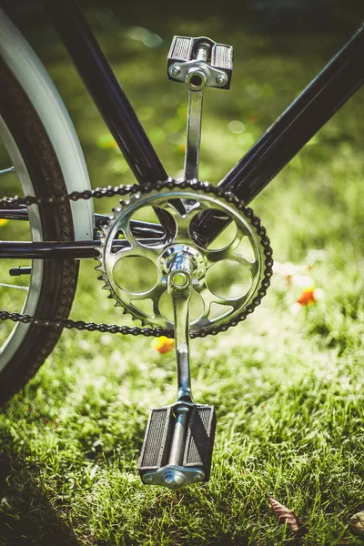 Shiny metal bicycle Gear