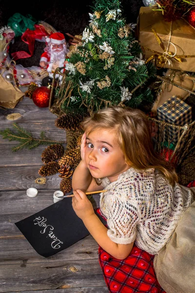 Little girl writes letter to Santa