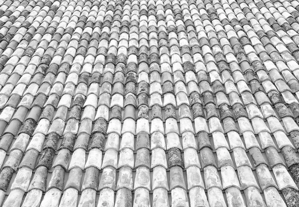Architectural theme. Weathered roof tile background, Italian roof, (Black and White)