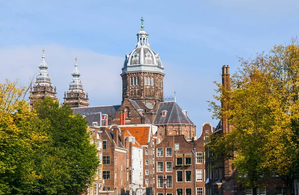 The view of Amsterdam old town , Netherlands