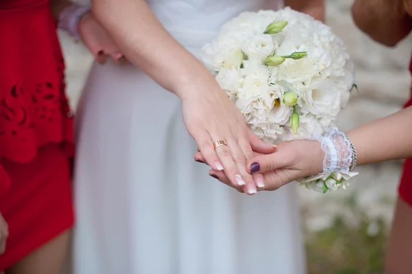 Bride in white dress