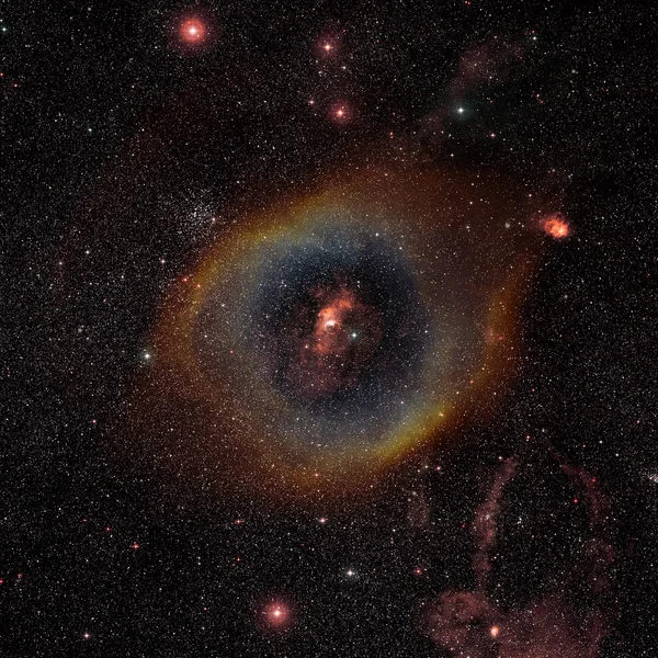 Wide-field image of the Bubble Nebula. Ground-based image.