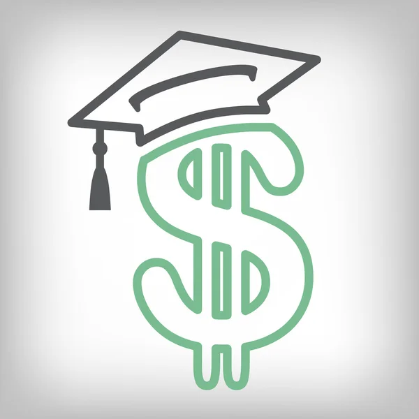 Graduate Student Loan Icons - Student Loan Graphics for Education Financial Aid or Assistance, Government Loans, and Debt