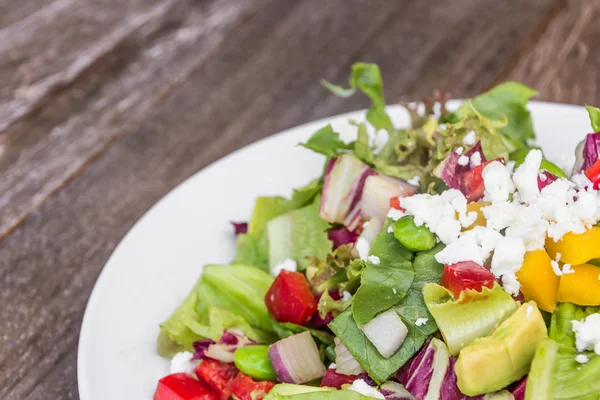 Chopped salad with goat cheese