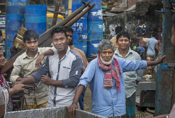 indian men at the fish market