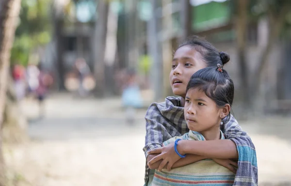 Bangladeshi girls in a remote village