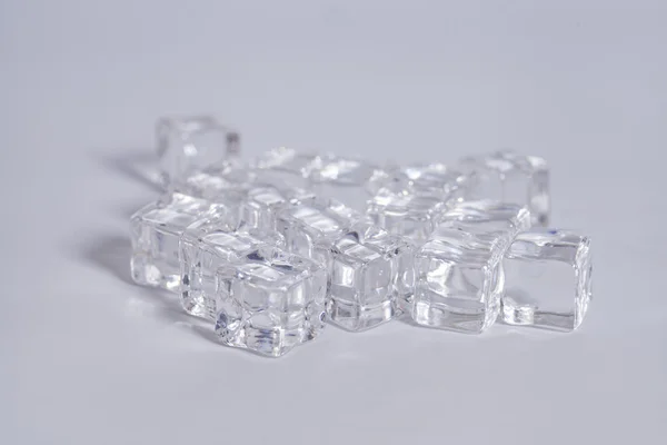 Ice cubes on white background