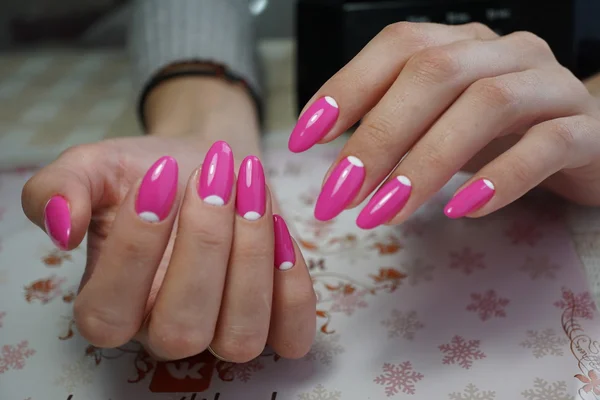 Awesome nails and beautiful clean manicure. Nails are natural. Manicure is made using nails drill machine.