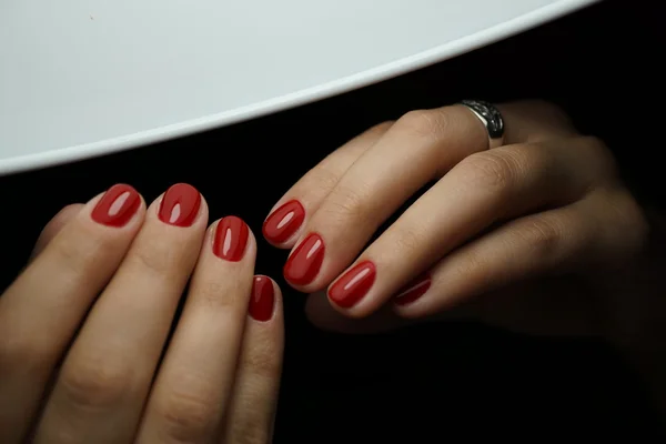 Awesome nails and beautiful clean manicure. Nails are natural. Manicure is made using nails drill machine.