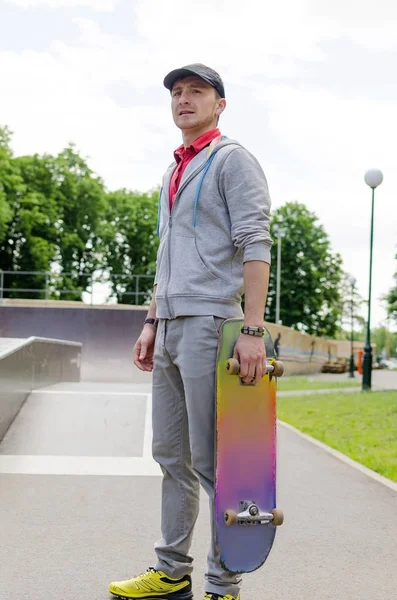 Young man with skateboard