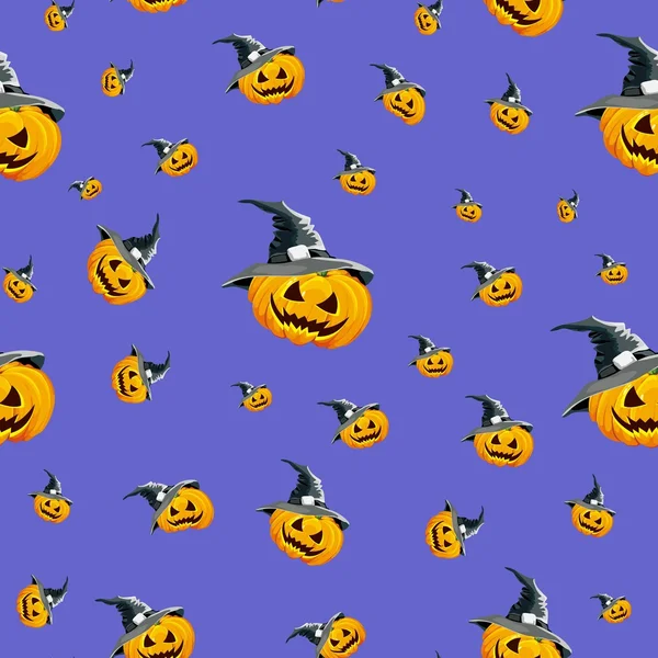 Seamless background for the holiday Halloween pumpkin, color light purple.