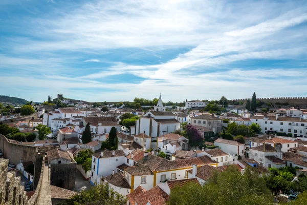 Obidos Portugal.  view of Obidos, Obidos is an ancient medieval Portuguese village, from the 11th century, still inside castle walls. Obidos, Portugal.