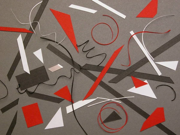 Abstract composition from scraps of paper -