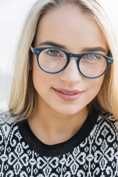 Young woman in glasses — Stock Photo, Image