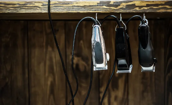 Cutting tools in barbershop — Stock Photo, Image