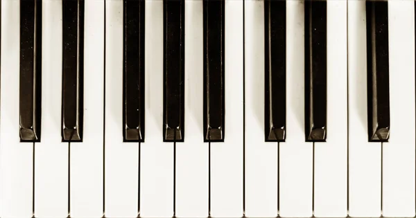 Acoustic piano keys — Stock Photo, Image