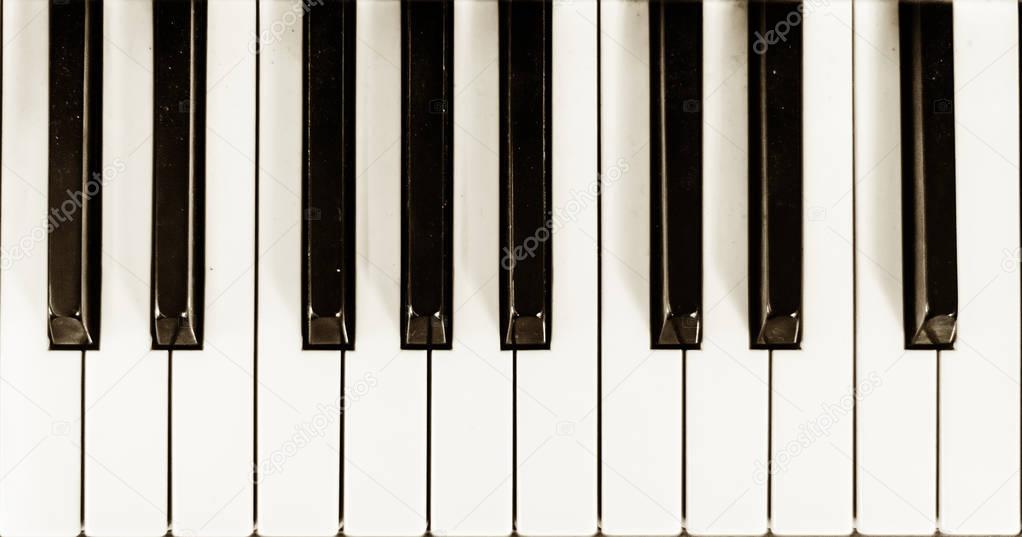 Acoustic piano keys