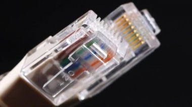 Telefon kablosu closeup bağlantı fişi