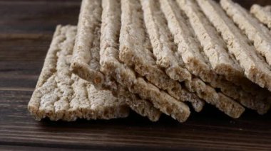 Düşük kalori ekmek, crispbread yığını snack