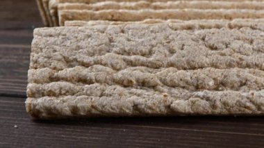 Düşük kalori ekmek, crispbread yığını snack