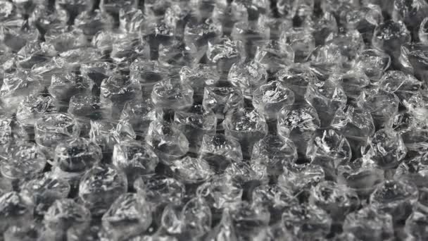 Textura de papel de aluminio de burbuja de aire — Vídeos de Stock