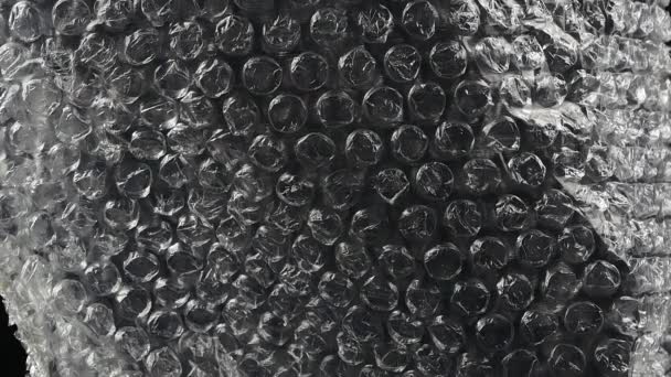 Lucht bubble wrap folie textuur — Stockvideo