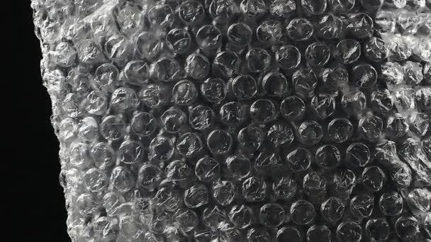 Air bubble wrap foil texture — Stock Video