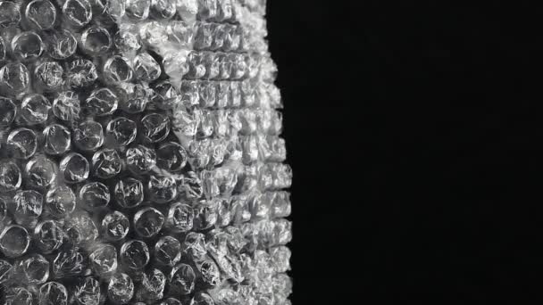 Air bubble wrap foil texture — Stock Video