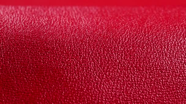 Rotes Leder Textur Hintergrund — Stockvideo