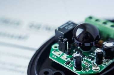 Alarm sistemi dectector devre yakın çekim