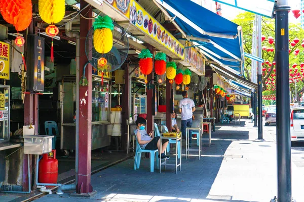 Straatrestaurants Kuala Lumpur Straten Van Azië Kuala Lumpur Maleisië 2020 — Stockfoto