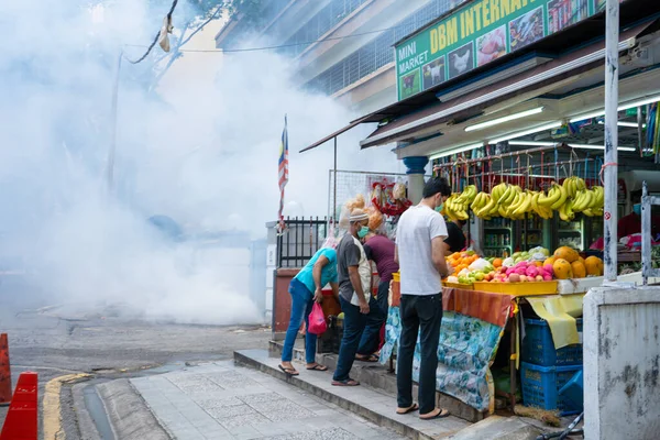 Desinfectie Van Kamer Veel Rook Etende Insecten Kuala Lumpur Maleisië — Stockfoto