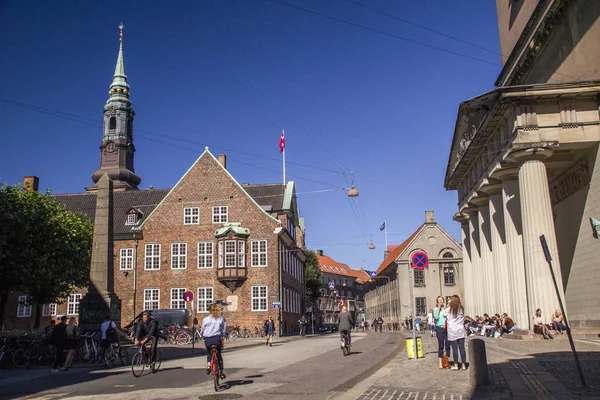 Quartiere Latino di Copenhagen, Danimarca. Vecchie case scandinave, r — Foto Stock