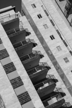 Çapraz kompozisyon - Modern mimari arka plan - genel 