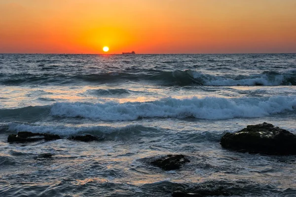 Costa mediterranea nel sud di Israele — Foto Stock