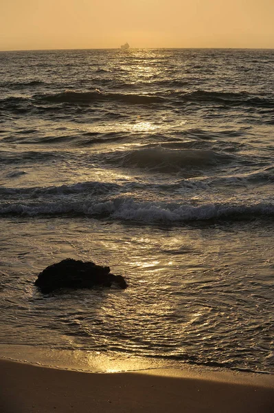 Costa mediterrânica no sul de Israel — Fotografia de Stock