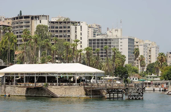 Tiberias, a város közelében a tó Kinneret — Stock Fotó