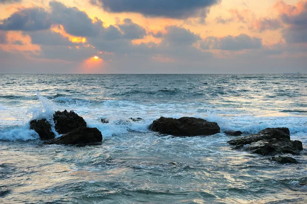 Costa mediterrânica de Israel — Fotografia de Stock