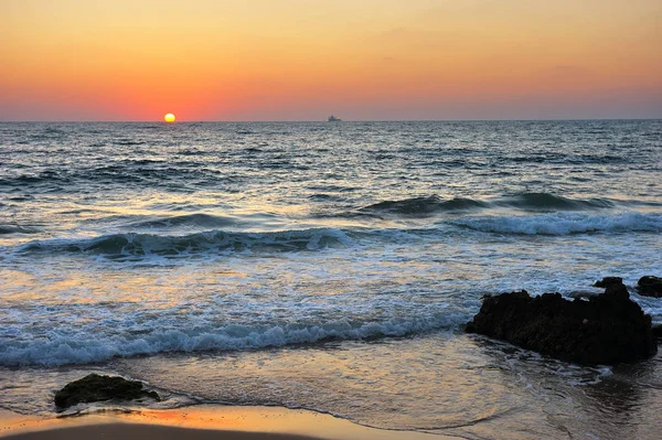 Costa mediterrânica de Israel — Fotografia de Stock