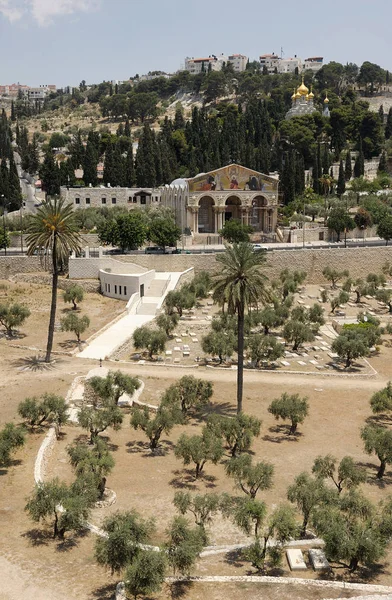 Valle del Kidron e Monte degli Ulivi — Foto Stock