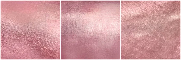 Set rose gold metal texture. Luxure elegant soft foil background. — Stock Photo, Image