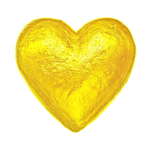 Creative Golden Heart Happy Valentine Day — Stock Photo, Image