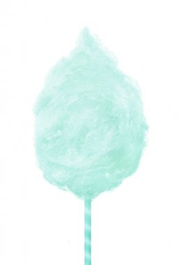 Sweet green cotton candy isolated on white background. clipart